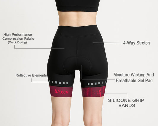 Women's 4D Padded Red Dot Cycling Shorts