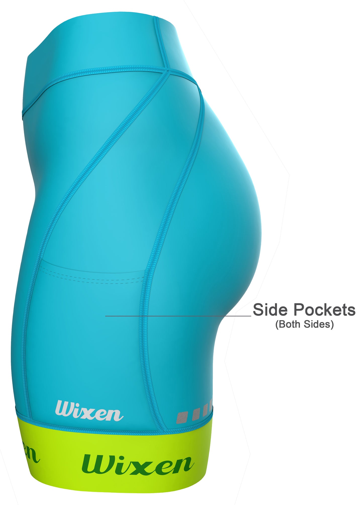 Women 4D Padded Aqua Cycling Shorts with Pockets