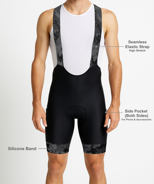 Men's Aero Black Cycling Bib Short