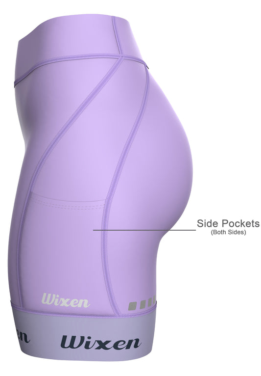 Women's 4D Padded lavender Cycling Shorts