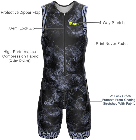 Men's Triathlon Smoke Gray Race Suit