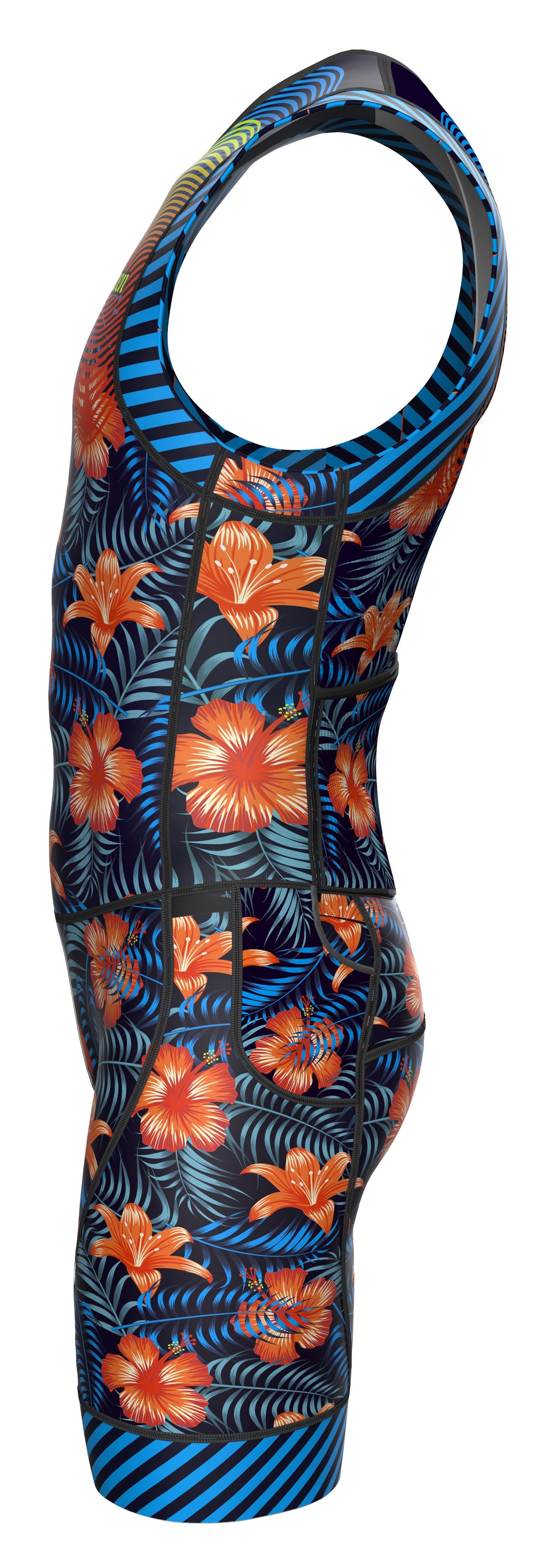 Men's Triathlon hisbiscus Race Suit