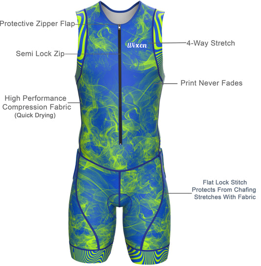 Men's Triathlon Neon Smoke Race Suit