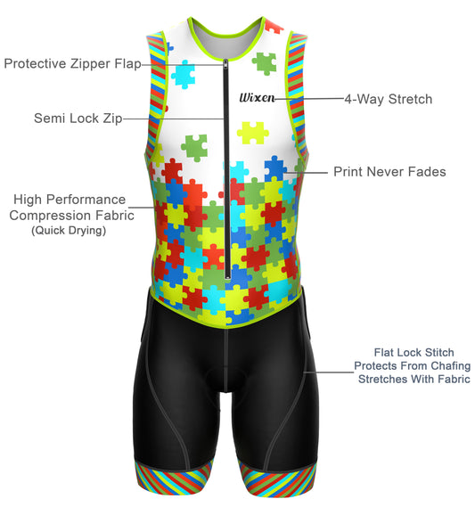 Men's Triathlon Puzzles Race Suit