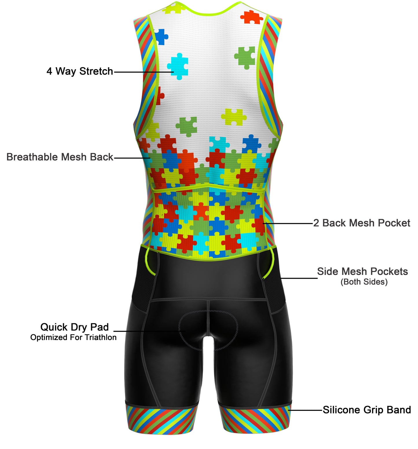 Men's Triathlon Puzzles Race Suit