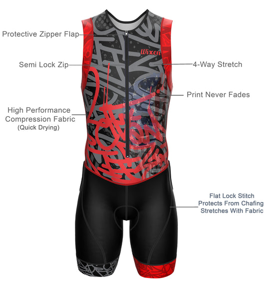 Men's Triathlon Graffiti Race Suit