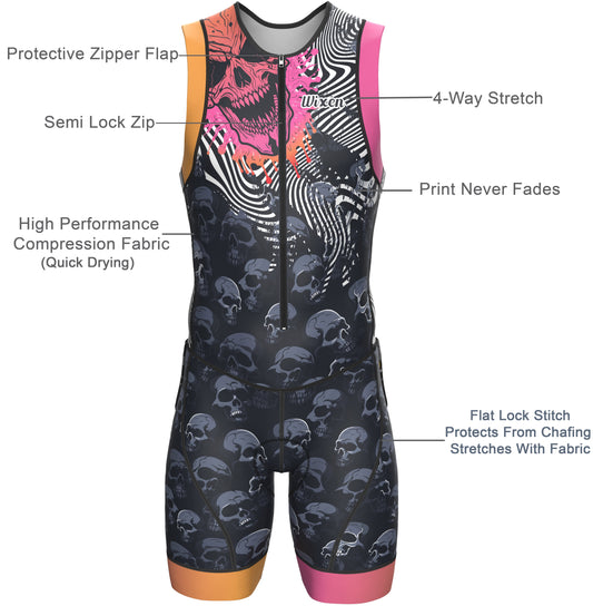 Men's Triathlon Skull Race Suit