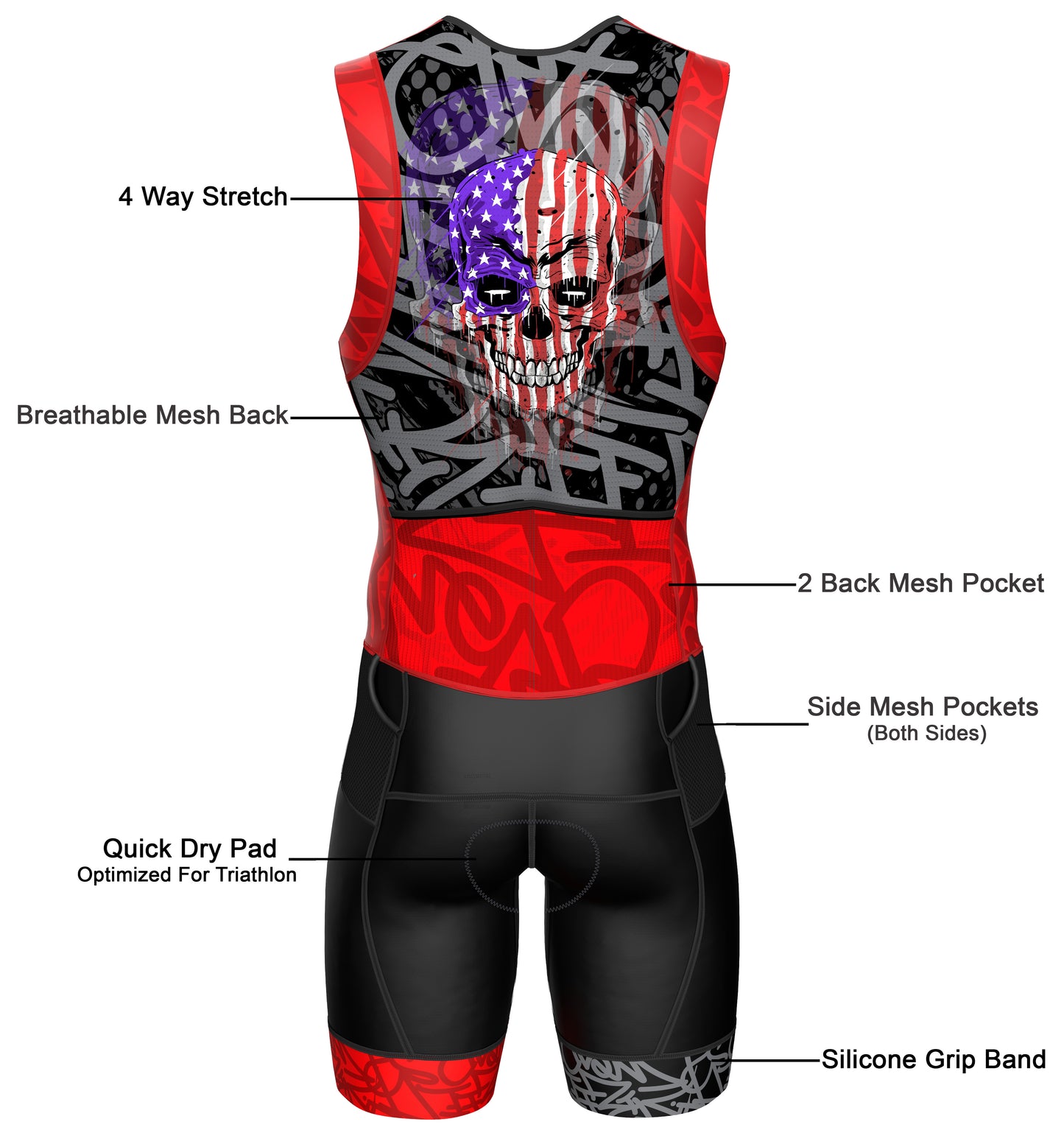 Men's Triathlon Graffiti Race Suit