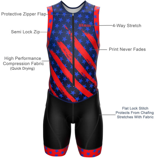 us flag men tri suit