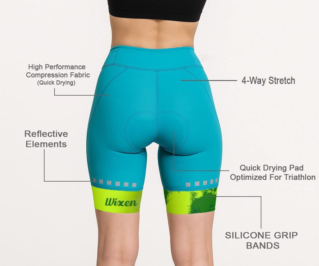 Women 4D Padded Aqua Cycling Shorts with Pockets