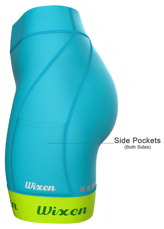 Women 4D Padded Aqua Cycling Shorts with Pockets