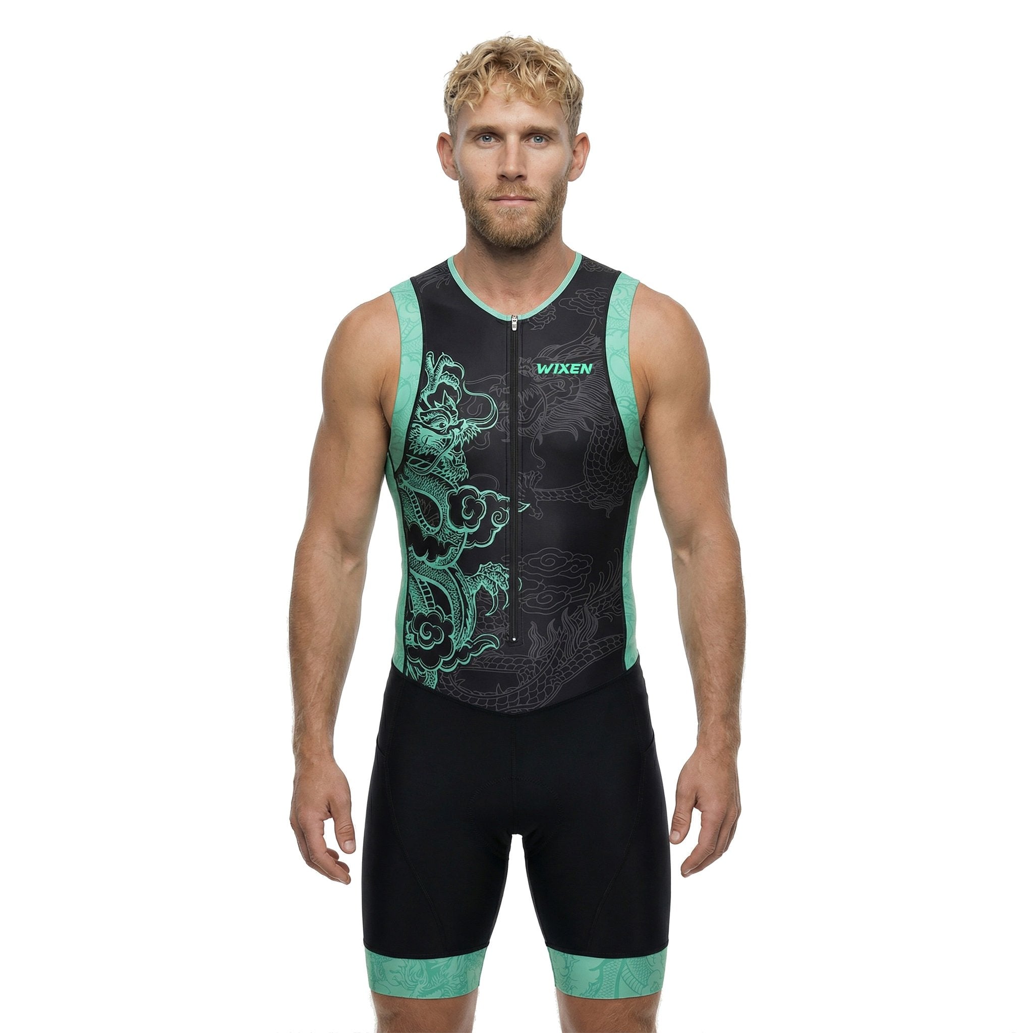 Men's Triathlon Mint Dragon Race Suit