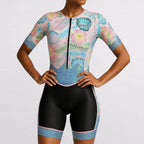 Women's Aerodynamic Multifloral Triathlon Suit