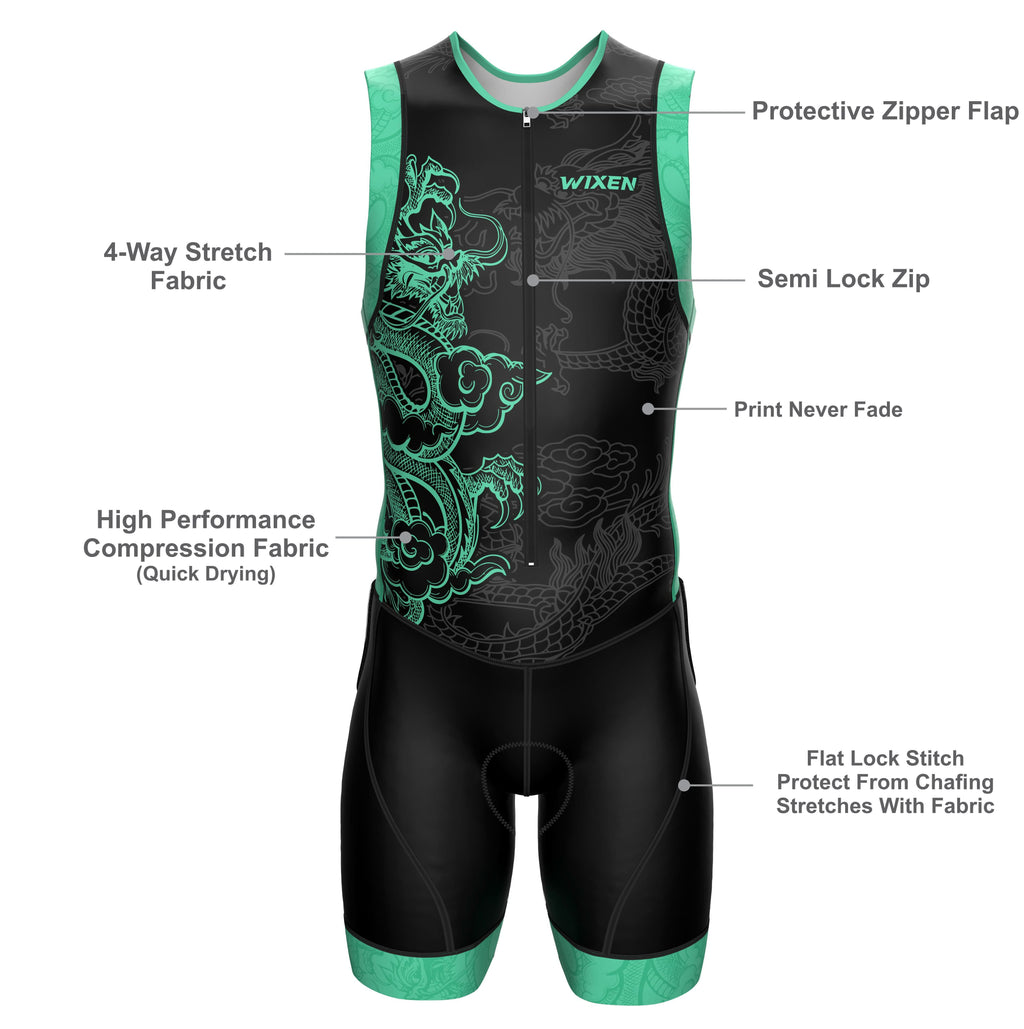 Men's Triathlon Mint Dragon Race Suit
