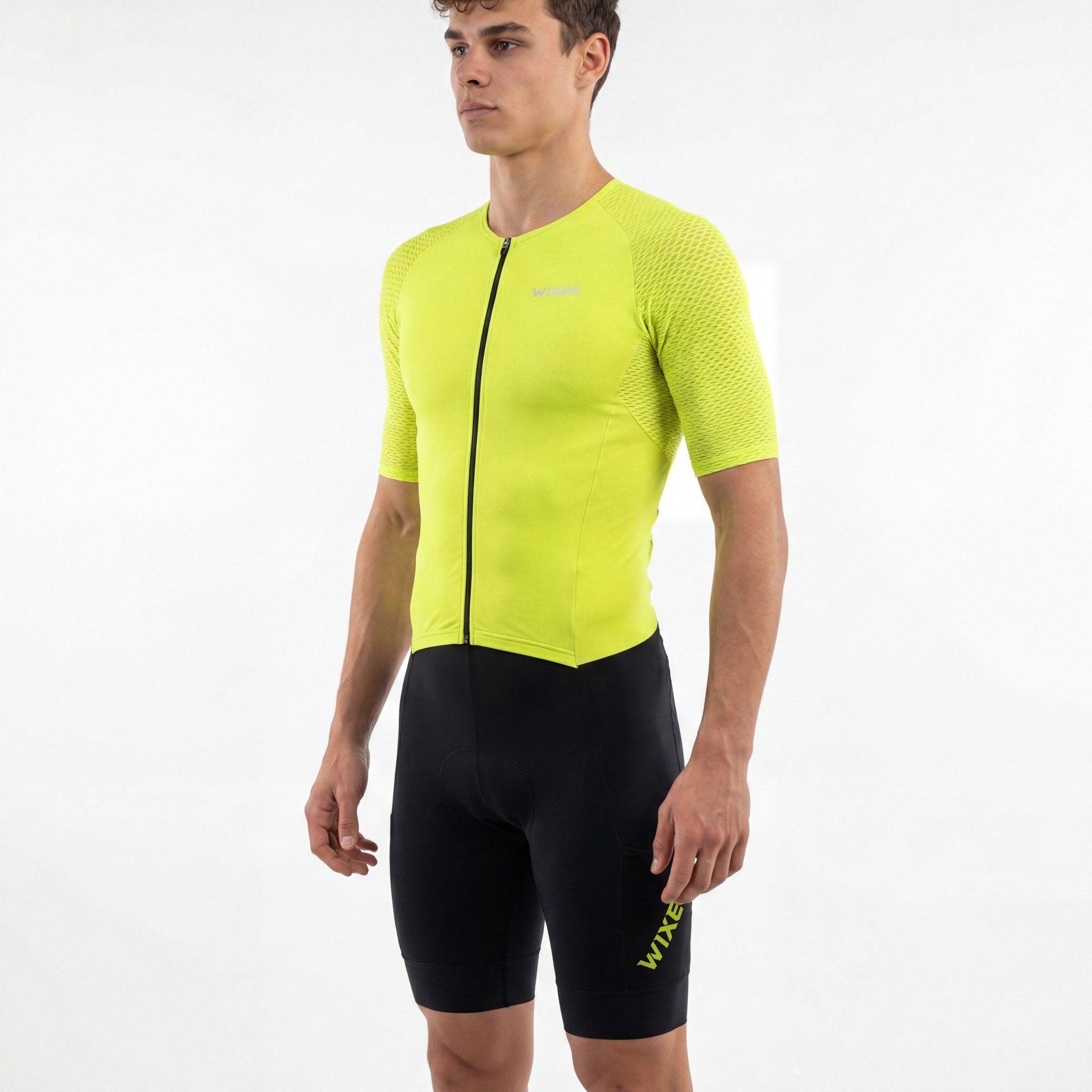Men Aero Mesh Neon Green Triathlon Suit Secondary image