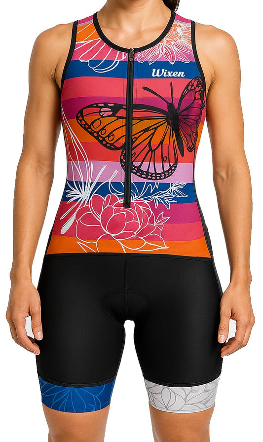 chamois padding in women’s tri suit for triathlon