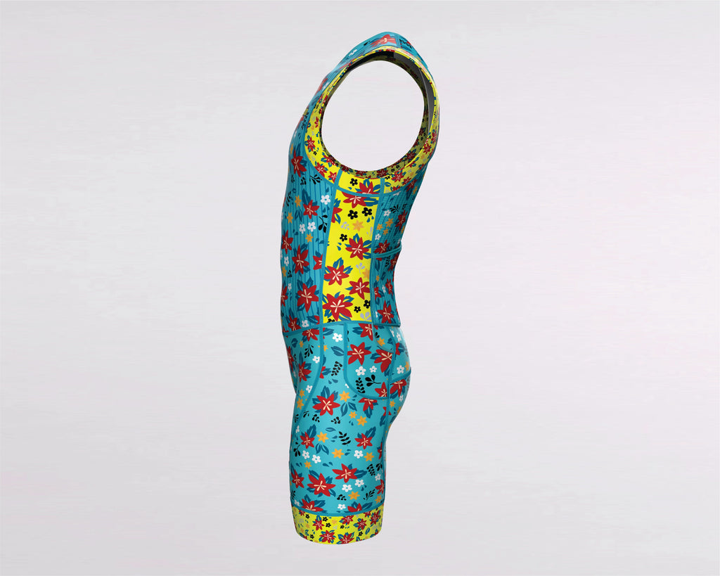 Men's Triathlon Floral Race Suit