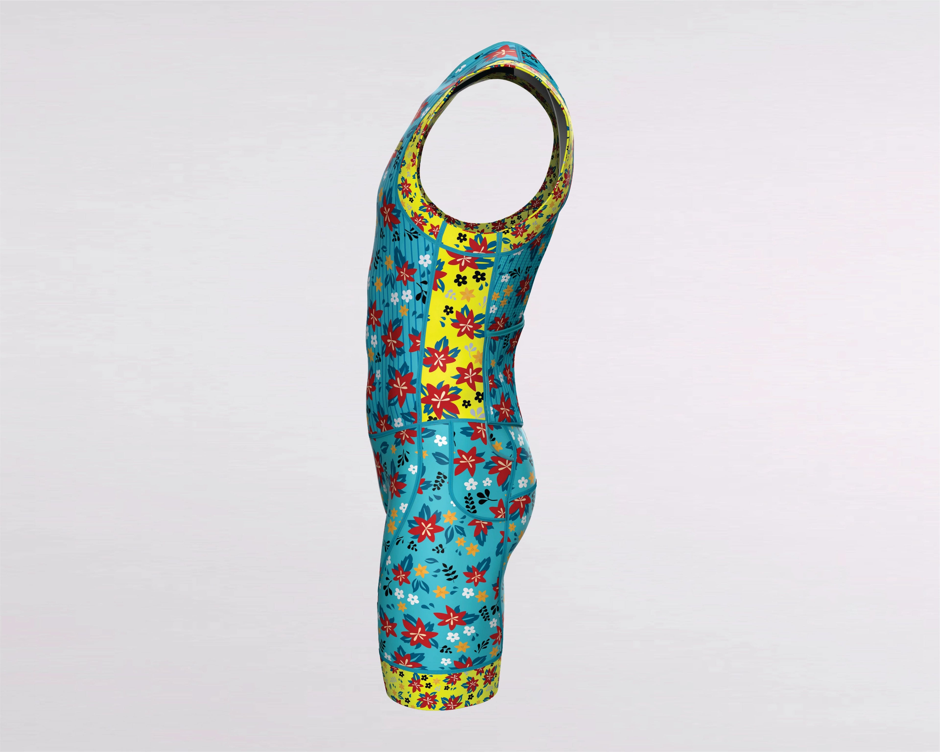 Men's Triathlon Floral Race Suit