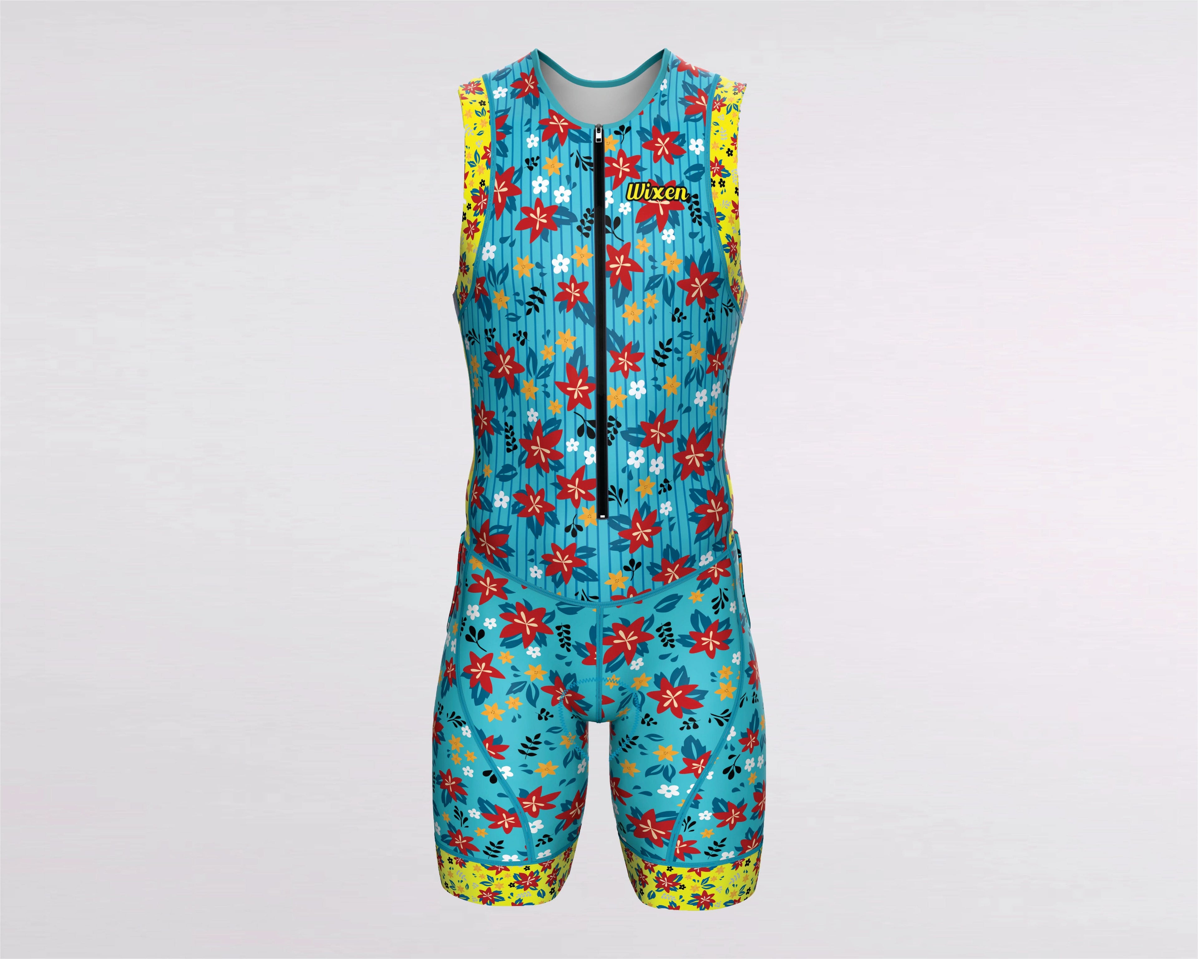 Men's Triathlon Floral Race Suit