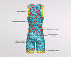 Men's Triathlon Floral Race Suit