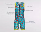 Men's Triathlon Floral Race Suit