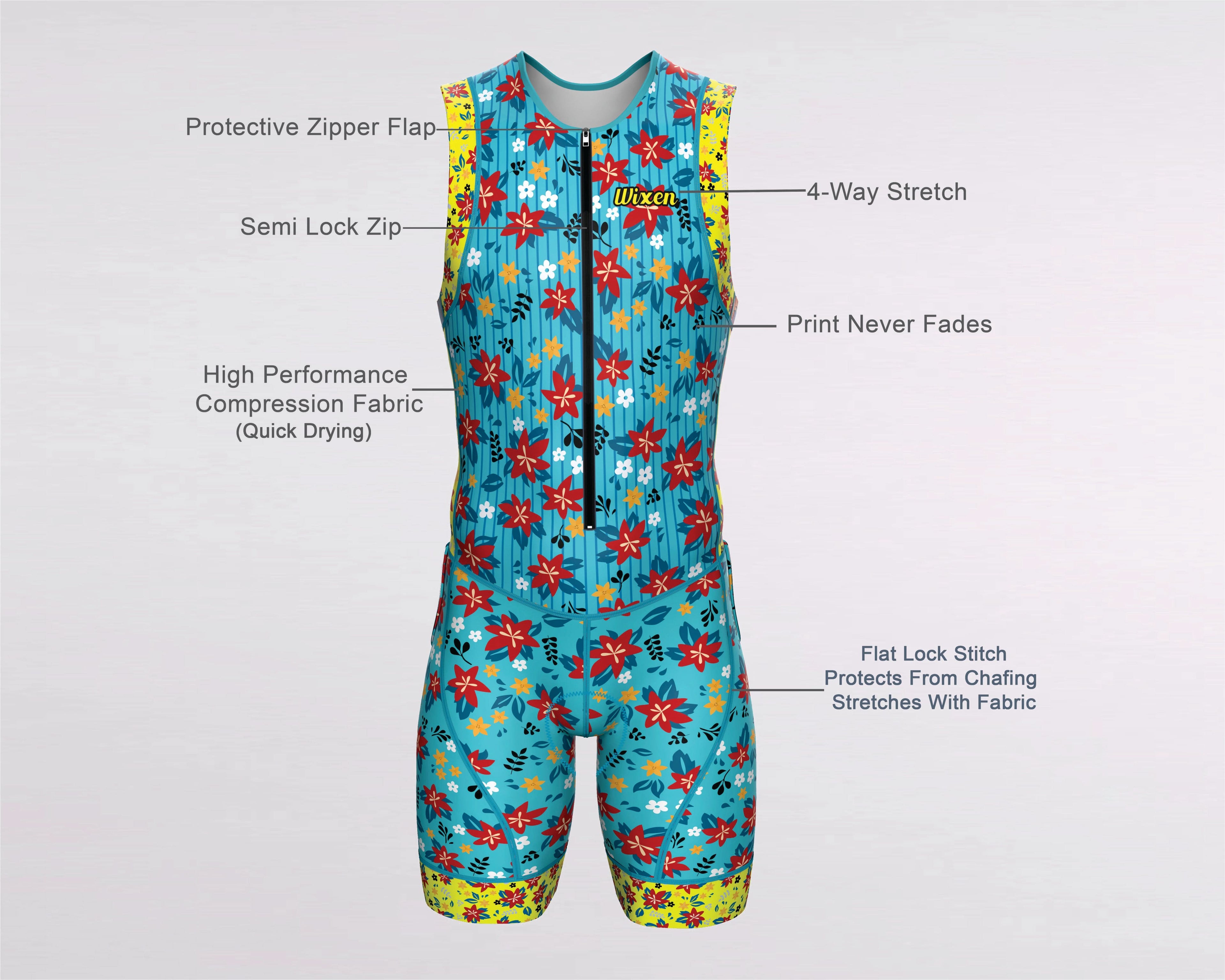 Men's Triathlon Floral Race Suit