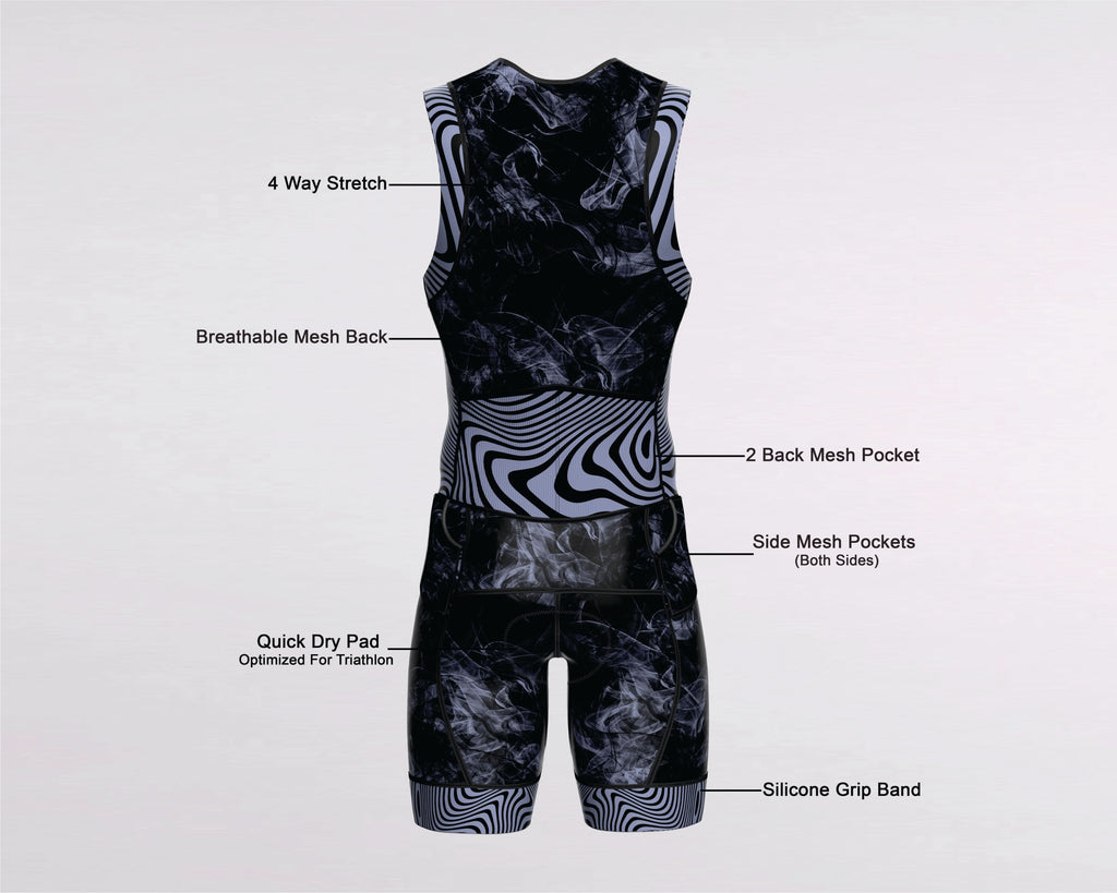 Men's Triathlon Smoke Gray Race Suit