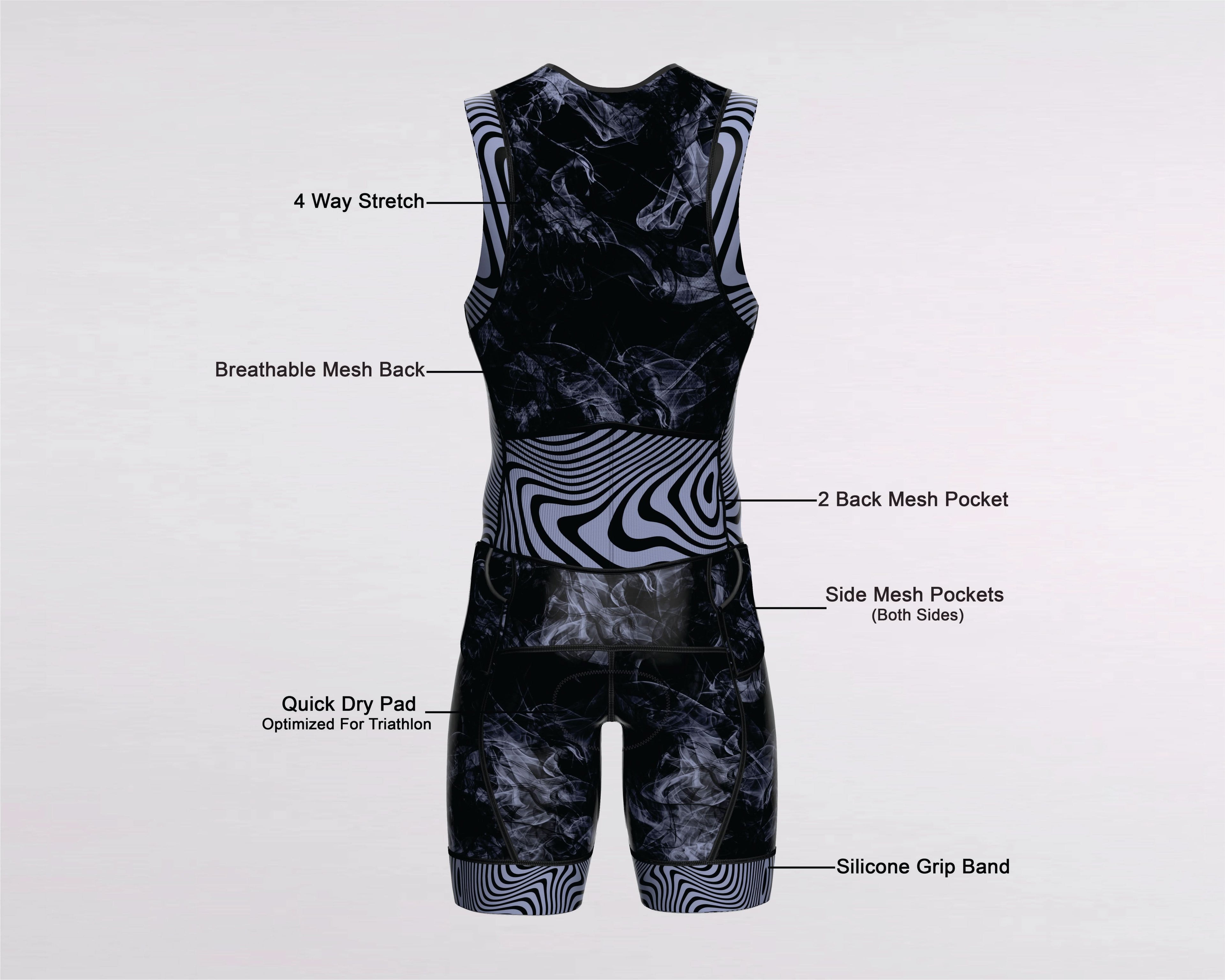 Men's Triathlon Smoke Gray Race Suit