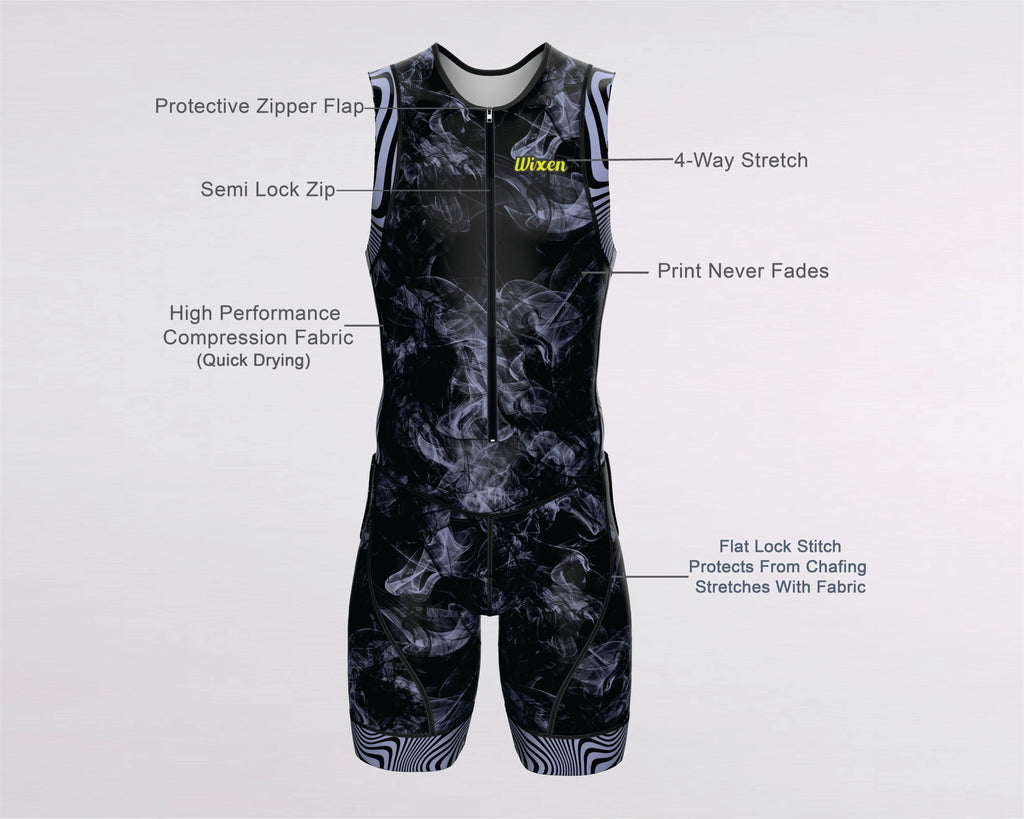 Men's Triathlon Smoke Gray Race Suit