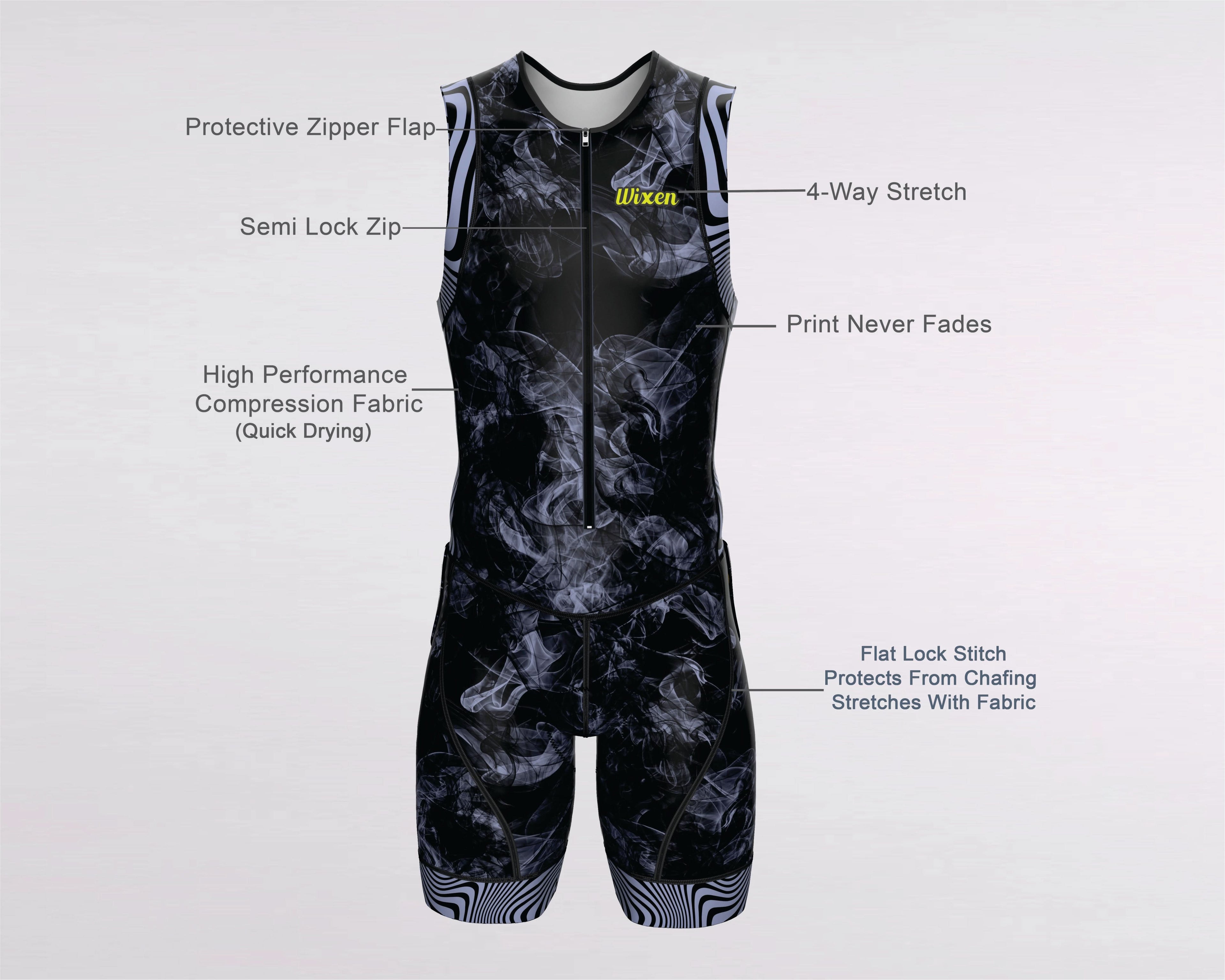 Men's Triathlon Smoke Gray Race Suit