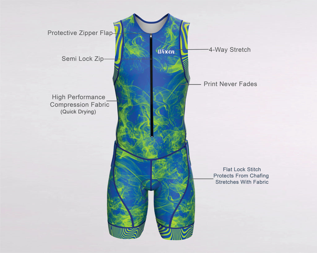 Men's Triathlon Neon Smoke Race Suit