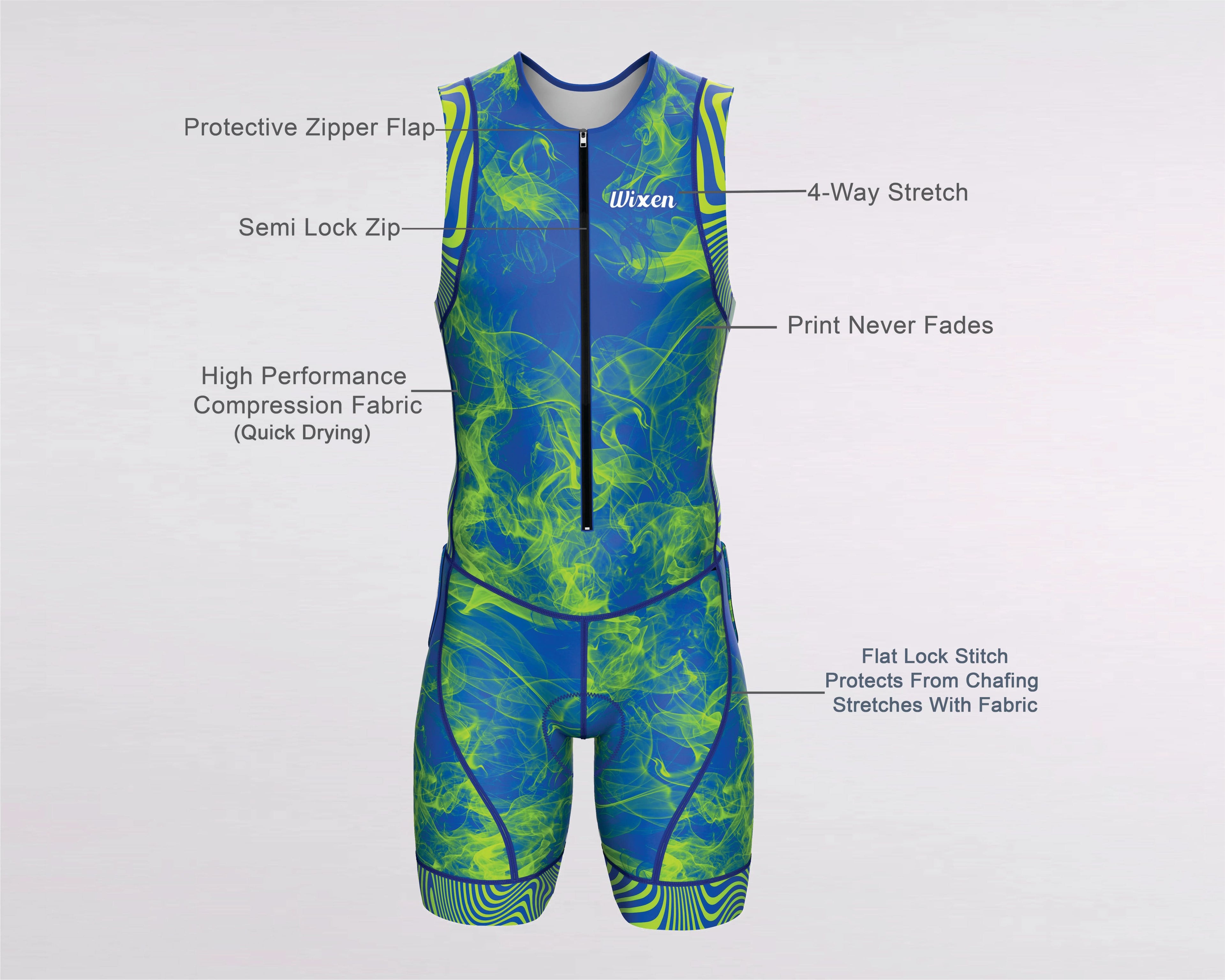 Men's Triathlon Neon Smoke Race Suit