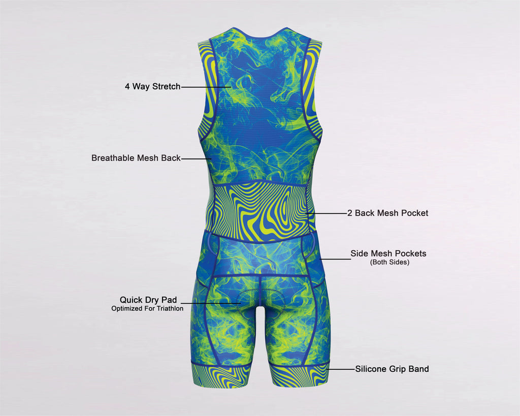 Men's Triathlon Neon Smoke Race Suit