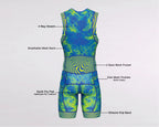 Men's Triathlon Neon Smoke Race Suit