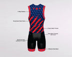 Men's Triathlon Us Flag Race Suit