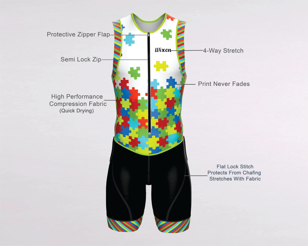 Men's Triathlon Puzzles Race Suit