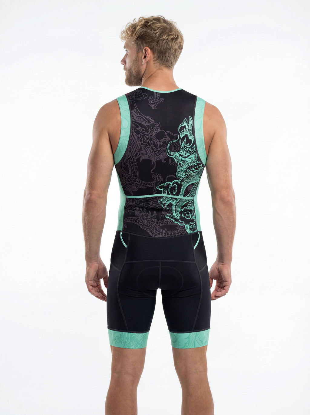 Men's Triathlon Mint Dragon Race Suit