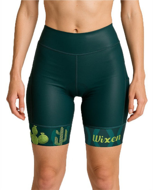 High-performance women’s padded cycling shorts with anti-slip leg bands