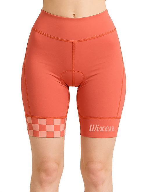 Women's 4D Padded Coral Checks Cycling Shorts