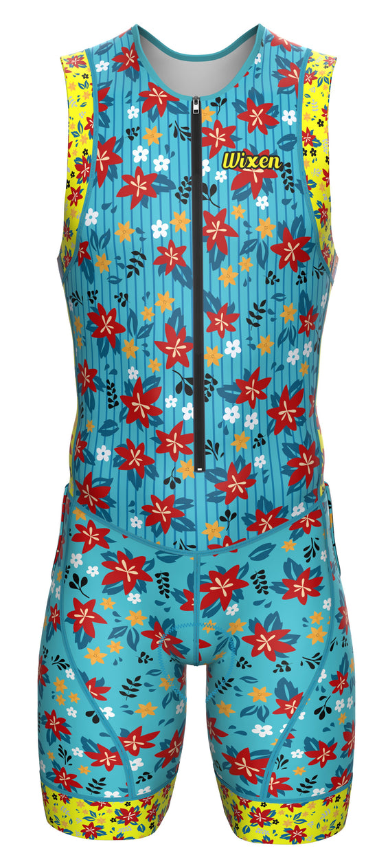 Front view of men’s triathlon suit – quick-dry aero fit