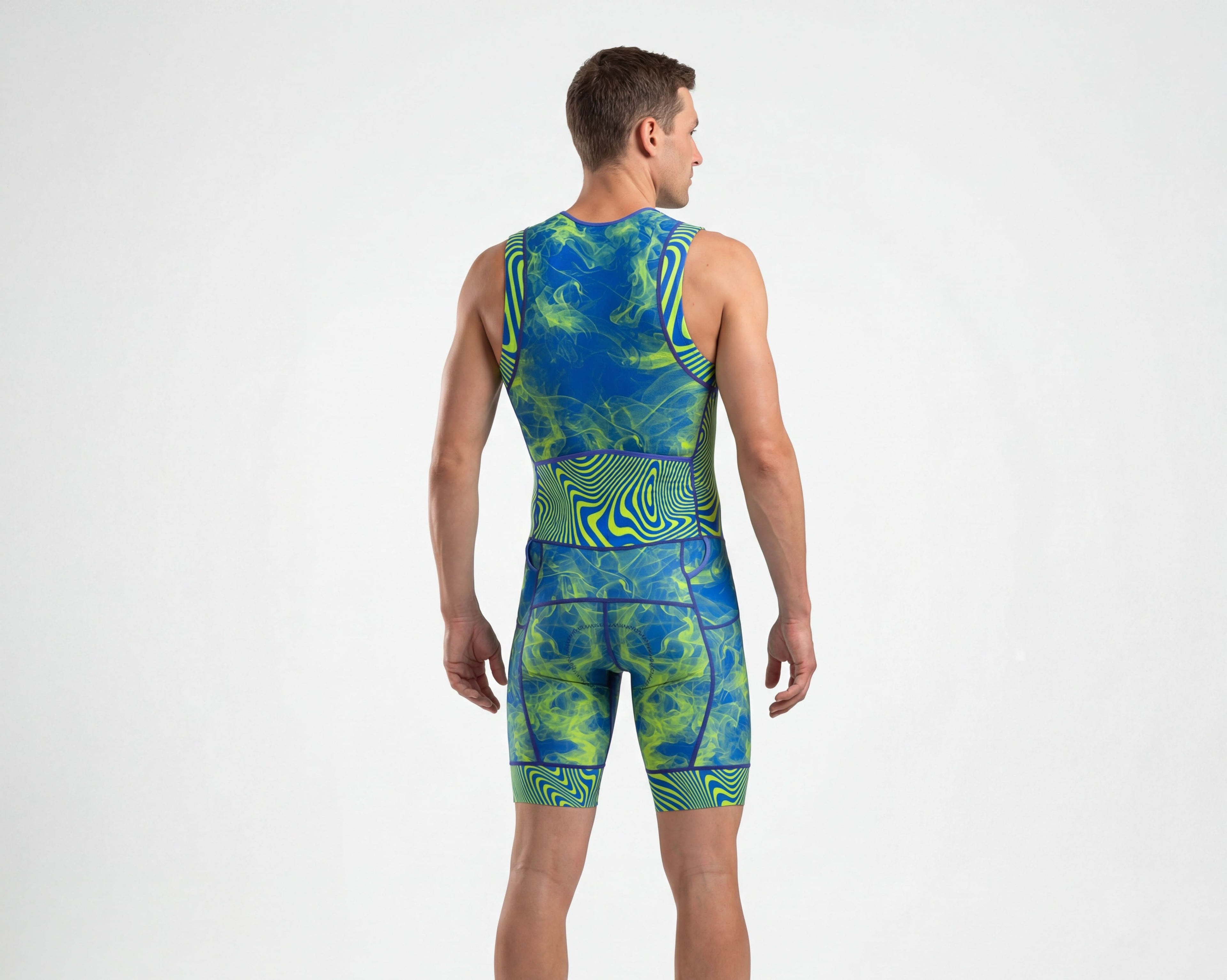 Men's Triathlon Neon Smoke Race Suit