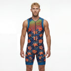 Men's Triathlon hisbiscus Race Suit