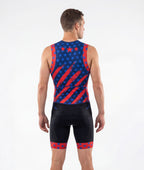 Men's Triathlon Us Flag Race Suit