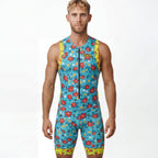 Men's Triathlon Floral Race Suit