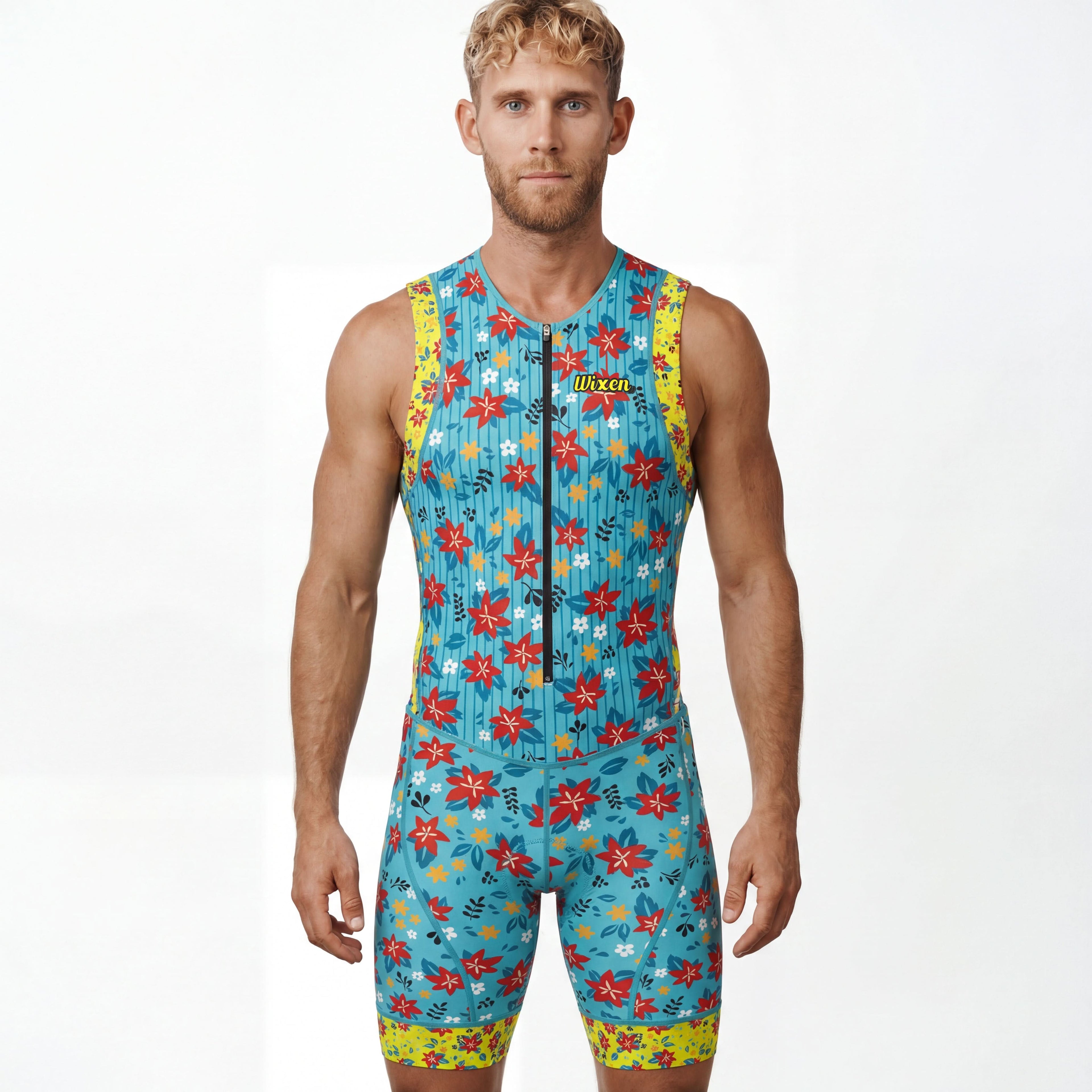 Men's Triathlon Floral Race Suit