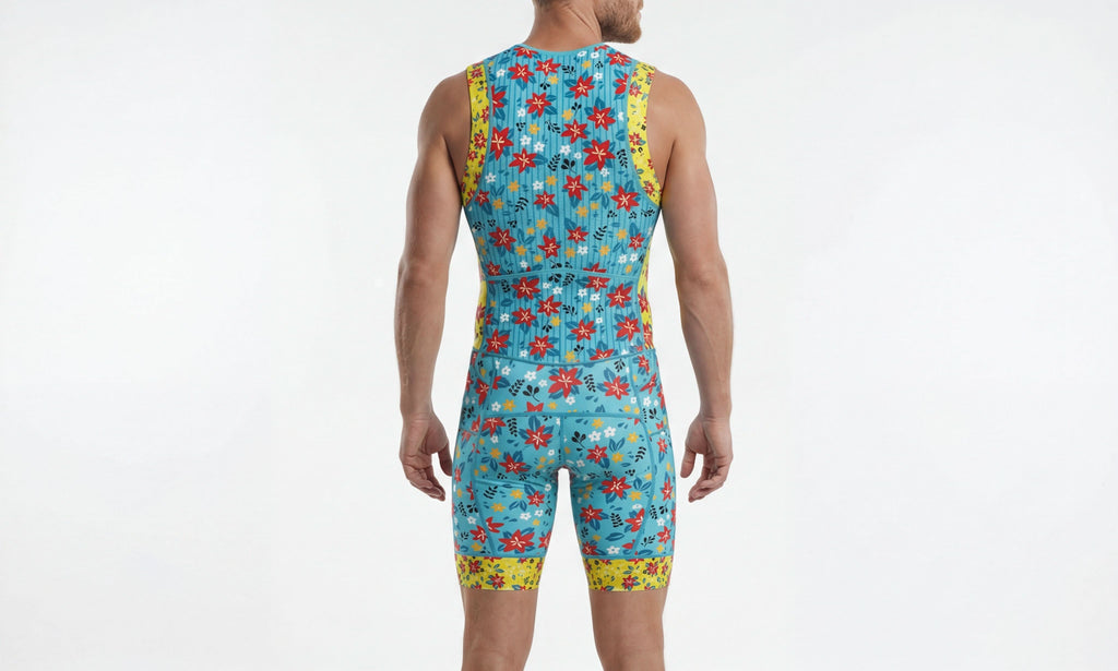 Men's Triathlon Floral Race Suit