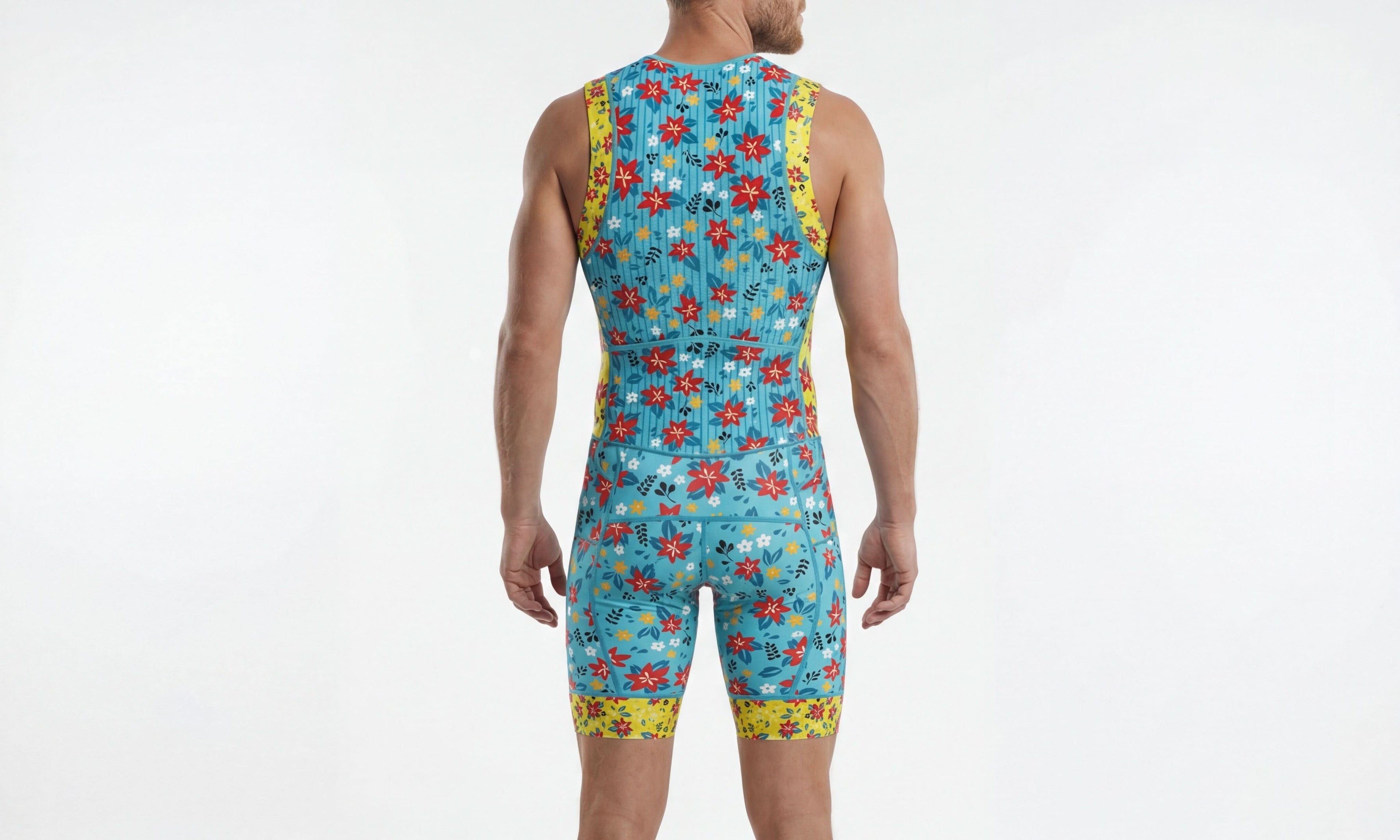 Men's Triathlon Floral Race Suit