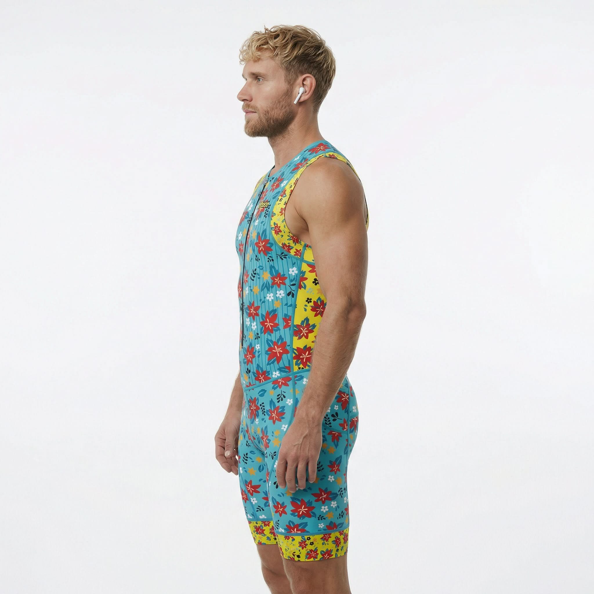 Men's Triathlon Floral Race Suit