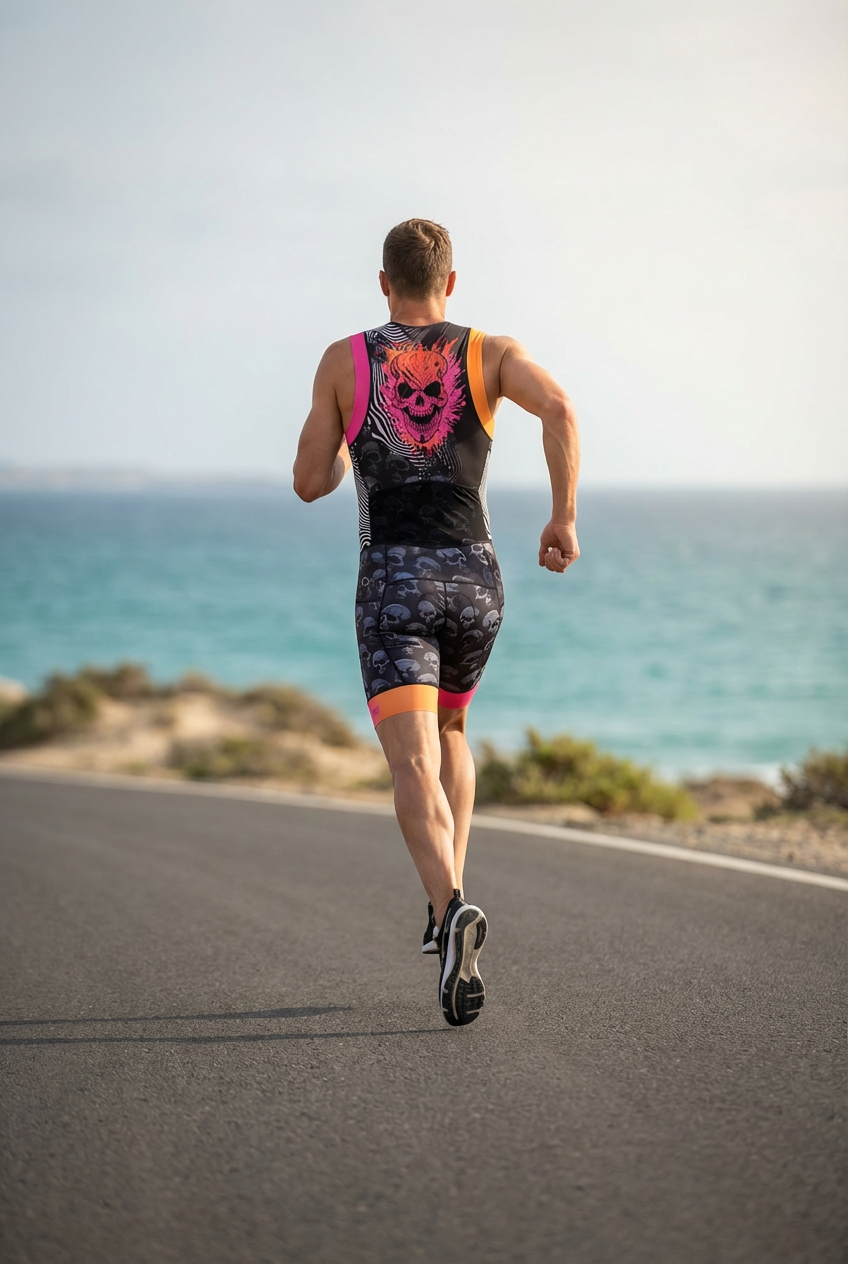 Men's Triathlon Skull Race Suit