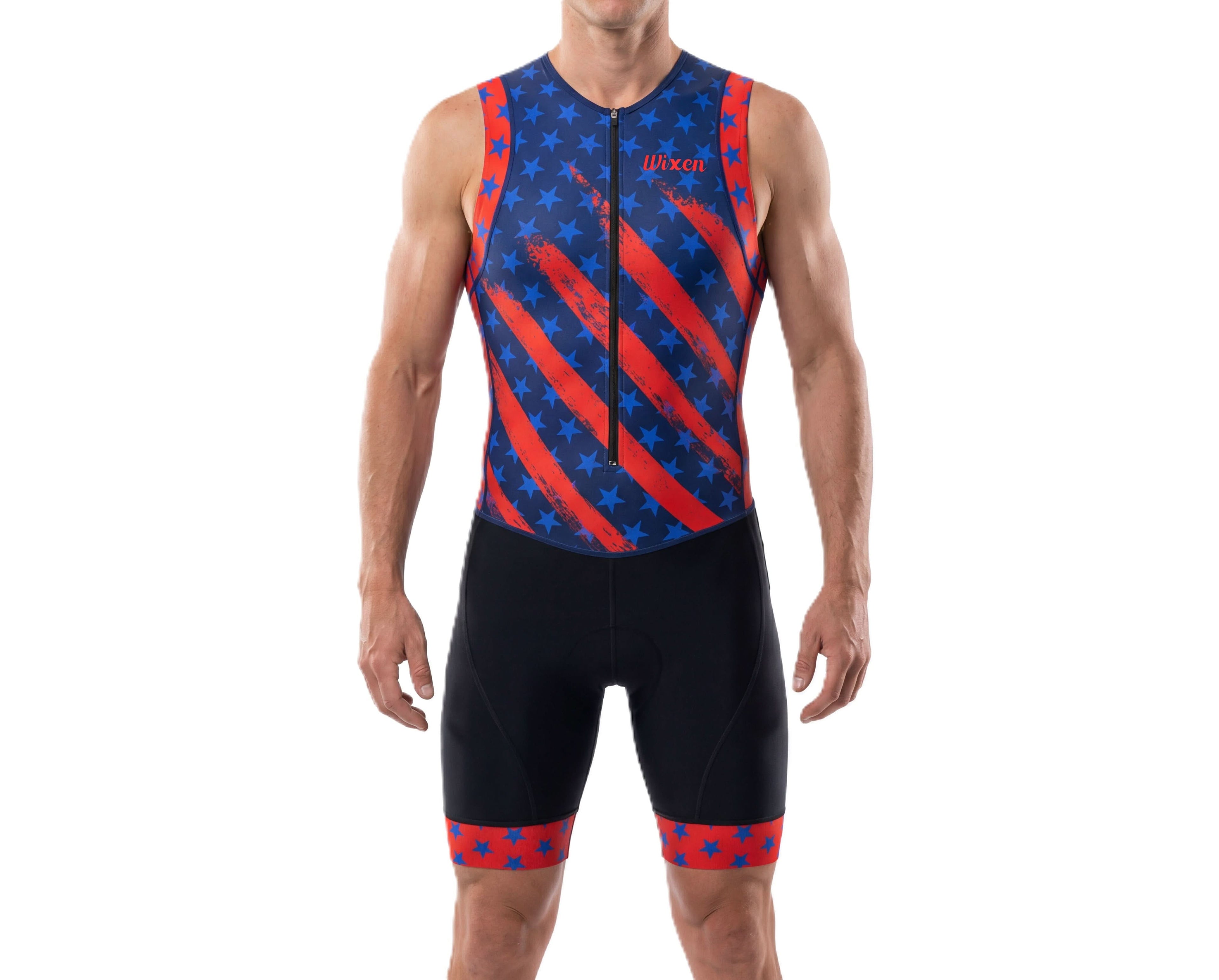 Men's Triathlon Us Flag Race Suit
